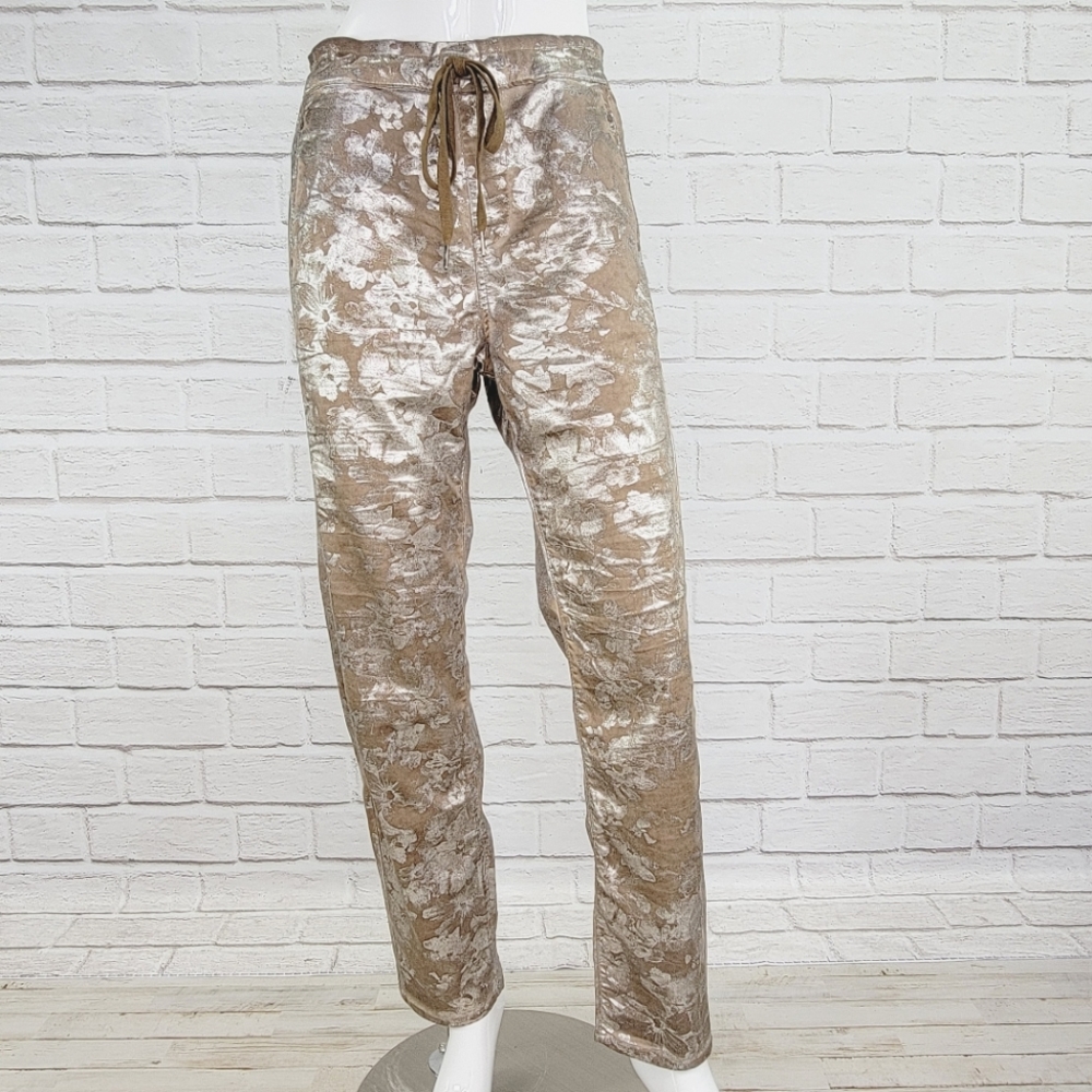 Alembika Floral Iconic Stretch Jean, Coffee Size:4 US(12-14) NWT! SP528C